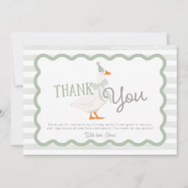 One Silly Goose Boy 1st Birthday Thank You Karte