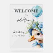 One Silly Goose Boy Birthday Acrylschild (Vorderseite)