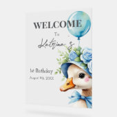 One Silly Goose Boy Birthday Acrylschild (Winkel)