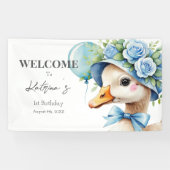 One Silly Goose Boy Birthday Banner (Horizontal)