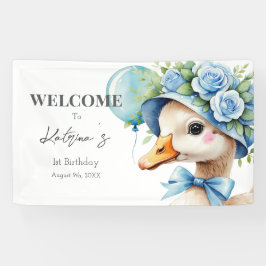 One Silly Goose Boy Birthday Banner