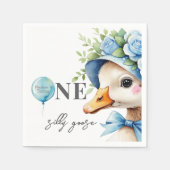 One Silly Goose Boy Birthday  Serviette (Vorderseite)