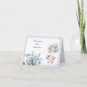 One Silly Goose Boy's First Birthday Dankeskarte (Vorderseite)