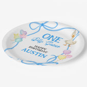 One Silly Goose Boys First Birthday Pappteller (Schrägansicht)