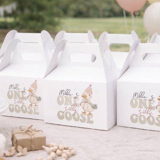 One Silly Goose Favor Box – First Birthday Goose P Geschenkschachtel
