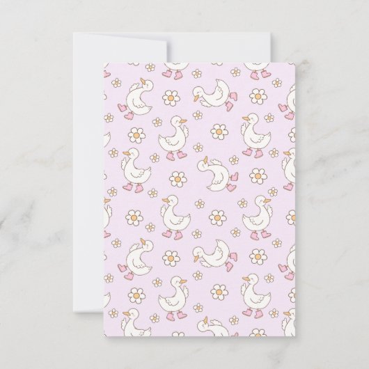 one silly goose first birthday invite einladung (Rückseite)