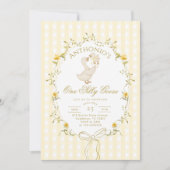 One Silly Goose Gender neutral  1st Birthday Einladung (Vorderseite)