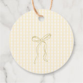 One Silly Goose Gender neutral Gingham Thank you Geschenkanhänger (Rückseite)