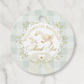 One Silly Goose Gender neutral Sage Birthday Geschenkanhänger (Vorderseite)