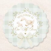 One Silly Goose Gender neutral Sage Birthday Untersetzer (Vorderseite)