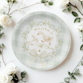 One Silly Goose Gender neutral Sage green Birthday Pappteller