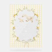 One Silly Goose Gingham 1st Birthday Welcome Acrylschild (Vorderseite)