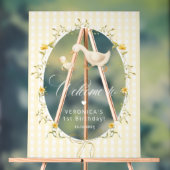 One Silly Goose Gingham 1st Birthday Welcome Acrylschild (Neutral)