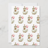 One Silly Goose Girl 1st Birthday  Einladung (Rückseite)