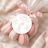 One Silly Goose Girl 1st Birthday Pink Runder Aufkleber