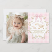 One Silly Goose Girl 1st Birthday Thank you card Einladung (Vorderseite)