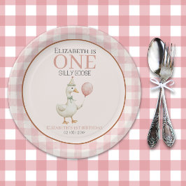 One Silly Goose Girl's Birthday 1st Party Pappteller