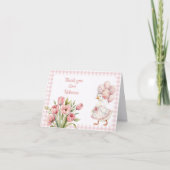 One Silly Goose Girls's First Birthday Dankeskarte (Vorderseite)