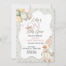 One Silly Goose, Goose, ONE, First Birthday, Goose