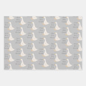 One Silly Goose Gray Girl's Birthday Party Geschenkpapier Set (Vorderseite 2)