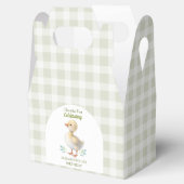 One Silly Goose Green Gingham Baby First Birthday Geschenkschachtel (Geöffnet)