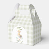 One Silly Goose Green Gingham Baby First Birthday Geschenkschachtel (Vorderseite)