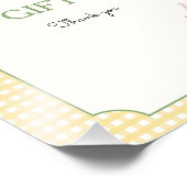 One Silly Goose Pink and Gingham Tabletop Sign Fotodruck (Ecke)