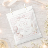 ONE Silly Goose Pink Bow 1st Birthday Party Geschenktütchen (Ausgeschnitten)