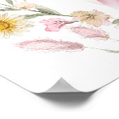 One Silly Goose Pink Bow 1st Birthday Welcome  Poster (Ecke)