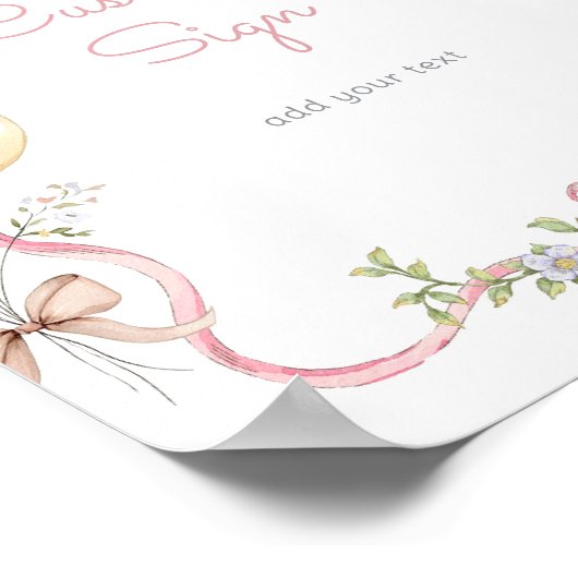 One Silly Goose Pink Bow Custom Poster (Ecke)