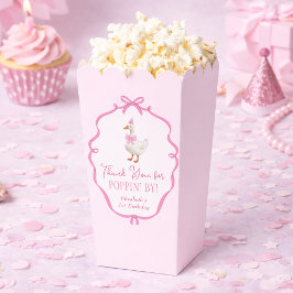 One Silly Goose Pink Bow First Birthday Popcorn Geschenkschachtel