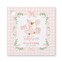 One Silly Goose Pink Bow Floral 1st Birthday