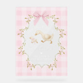 One Silly Goose Pink Gingham Birthday Welcome Acrylschild (Vorderseite)