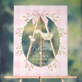 One Silly Goose Pink Gingham Birthday Welcome Acrylschild (Neutral)