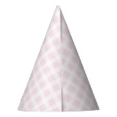 One Silly Goose Pink Gingham Girl First Birthday Partyhütchen (Rückseite)
