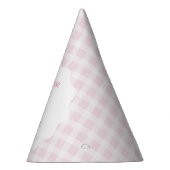 One Silly Goose Pink Gingham Girl First Birthday Partyhütchen (Rechts)