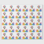 One Silly Goose Rainbow Baby Shower Geschenkpapier (Flach)