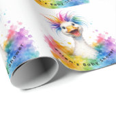 One Silly Goose Rainbow Baby Shower Geschenkpapier (Rolleneckpunkt)
