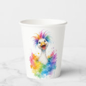 One Silly Goose Rainbow Baby Shower Pappbecher (Rückseite)