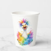 One Silly Goose Rainbow Baby Shower Pappbecher (Vorderseite)