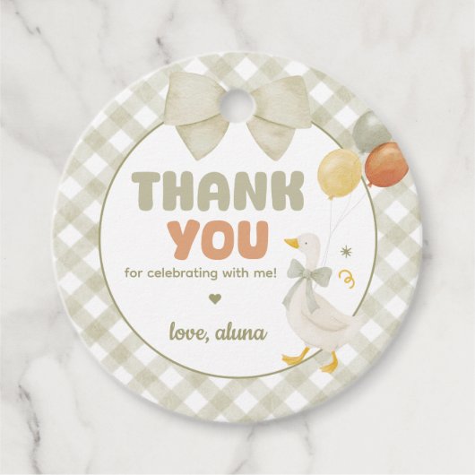 One Silly Goose Spring Birthday Geschenkanhänger (Vorderseite)