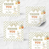 One Silly Goose Spring Birthday Quadratischer Aufkleber