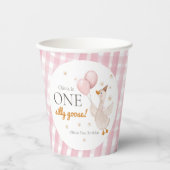 One Silly Goose Spring Party Farm First Birthday Pappbecher (Vorderseite)