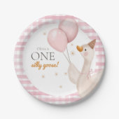One Silly Goose Spring Party Farm First Birthday Pappteller (Vorderseite)