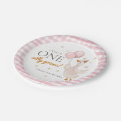 One Silly Goose Spring Party Farm First Birthday Pappteller (Schrägansicht)