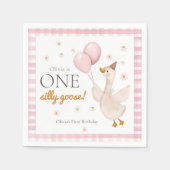 One Silly Goose Spring Party Farm First Birthday Serviette (Vorderseite)