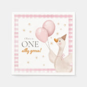 One Silly Goose Spring Party Farm First Birthday Serviette (Vorderseite)