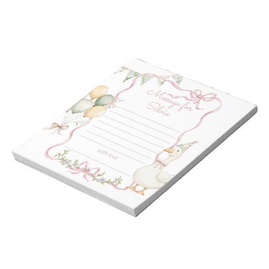 One Silly Goose time capsule message Notizblock (Rotiert)