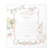 One Silly Goose time capsule message Notizblock (Vorderseite)