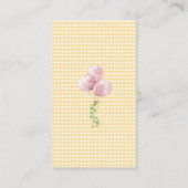 One Silly Goose Yellow Gingham Diaper Raffle  Begleitkarte (Rückseite)